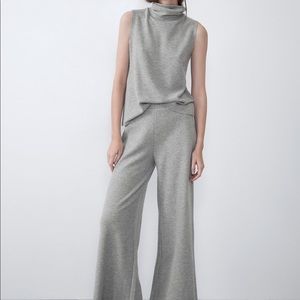 Zara soft touch wide leg trousers lounge pant
